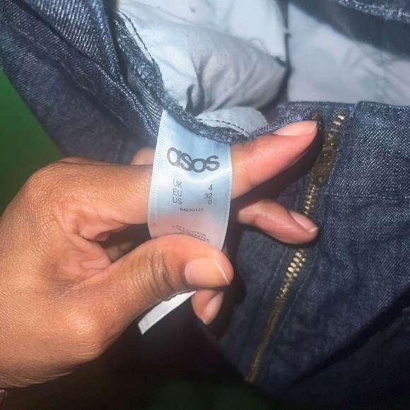 ASOS Denim Jumpsuit with Keyhole Back size 0 - Picture 6 of 7